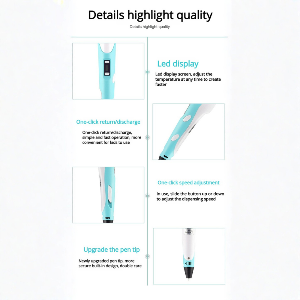 3D Pen Set for Kids Creative Drawing