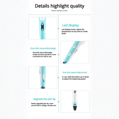 3D Pen Set for Kids Creative Drawing